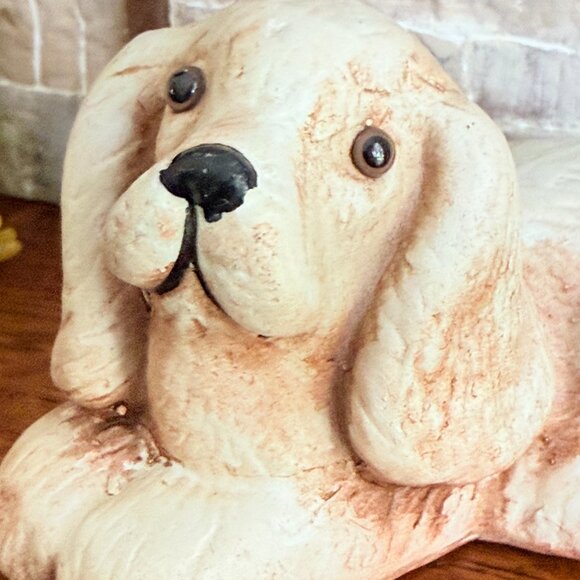 Vintage Porcelain Dog with Glass eyes - Picture 12 of 13
